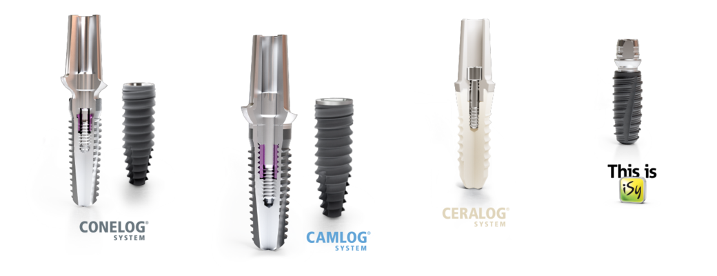 Banner CAMLOG Implantatsysteme Uebersicht Banner CAMLOG Implantatsysteme Uebersicht